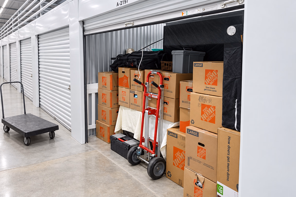 The Packed Moving Solutions crew loading a customer's belongings with care.